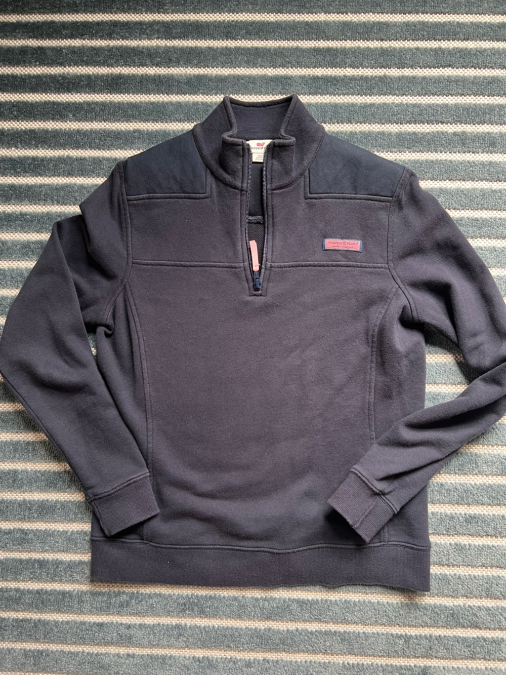 Vineyard Vines women’s Navy 1/4 Zip Fleece Pullover Small